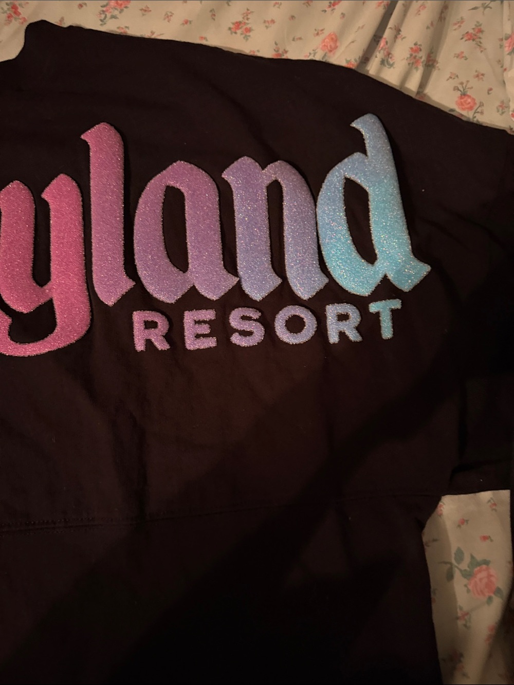 Disney Disneyland Resort 70th Anniversary Long Sleeve in Black & Pink - Picture 7 of 9